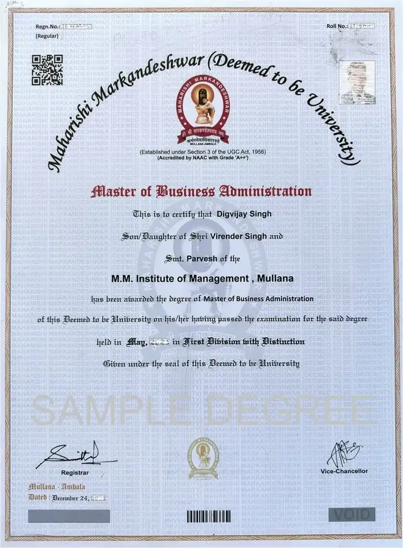 Sample Certificate