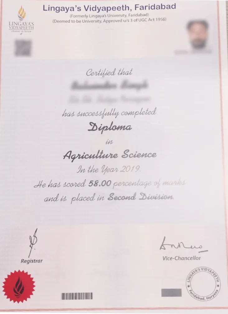 Sample Certificate